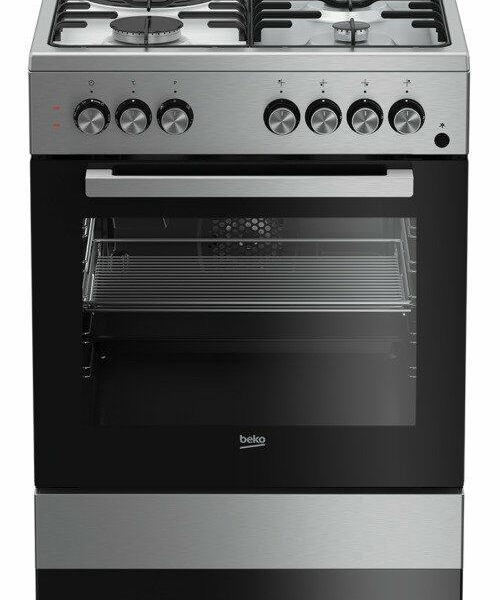BEKO Cooker 3 Gas + 1 Electric - FSET63110DX Semi inox