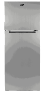 Von 251L Double Door Fridge  - Silver VART-36NHS