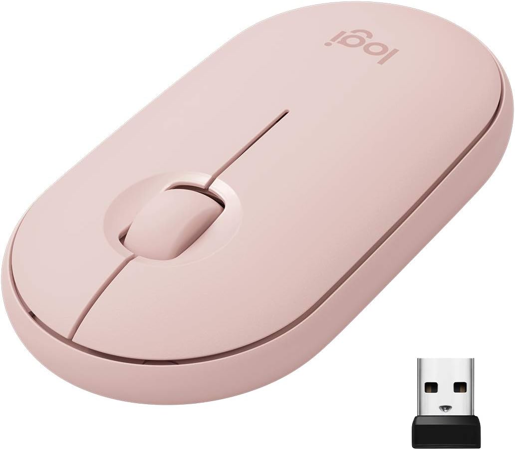 Logitech-Pebble-Wireless-Mouse-M350-Rose.jpg Logitech Pebble Wireless Mouse M350 Rose pink - Image 1